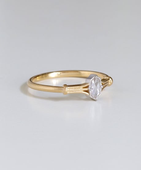 One of kind / Rosecut Diamond Ring ＜K18YG/PT950＞ -RR105C
