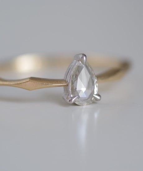 One of kind / Rosecut Diamond Ring ＜K18YG/PT950＞ -RR152C