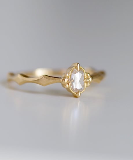 One of kind / Rosecut Diamond Ring ＜K18YG＞ -RR144C