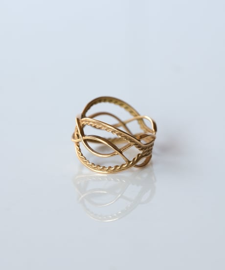 YARN cuff ring - Ⅰ ＜K18YG＞
