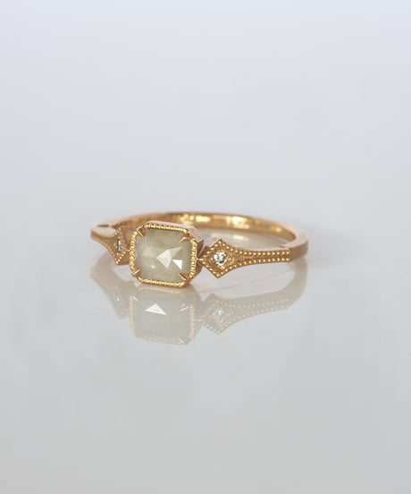 One of kind / Natural Diamond Ring ＜K18YG＞ - R491YG