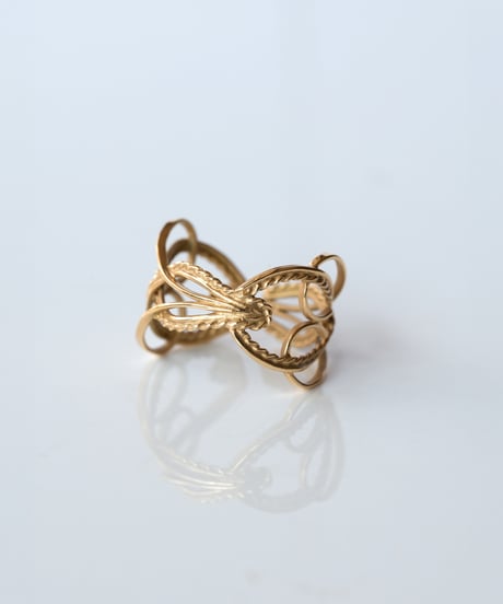 YARN cuff ring - Ⅱ ＜K18YG＞