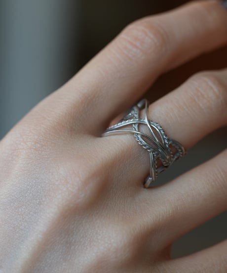 YARN cuff ring - Ⅱ ＜Pt900＞