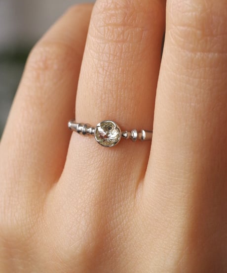 One of kind / Natural Diamond Ring ＜K18YG＞ - R