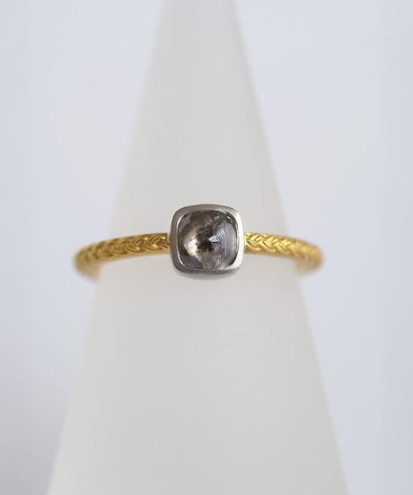 One of kind / Cabochon Diamond ring ＜K18YG/Pt＞ - R497YGPT/CB