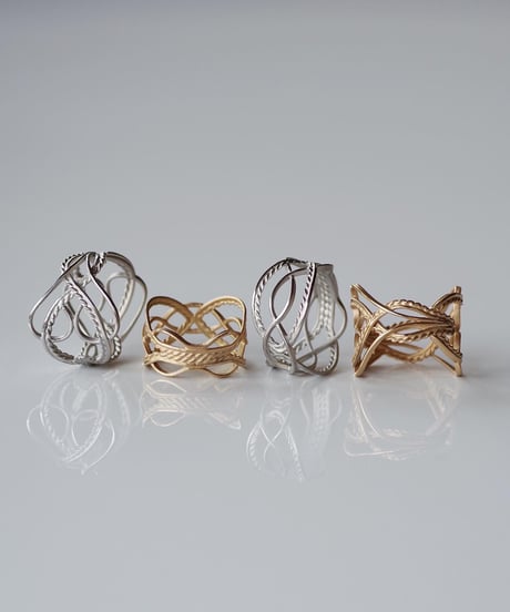 YARN cuff ring - Ⅰ ＜Pt900＞