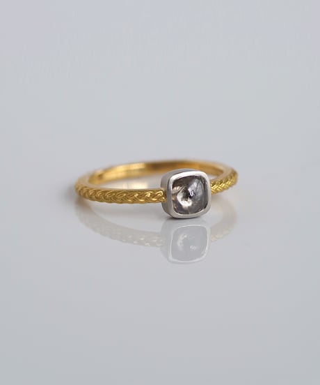 One of kind / Cabochon Diamond ring ＜K18YG/Pt＞ - R497YGPT/CB