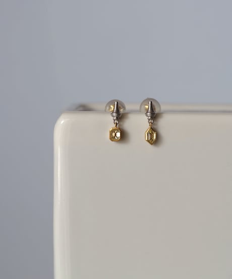 One of a kind / Natural DIAMOND earrings ＜Pt/K18YG＞ - SD-E403PTYG