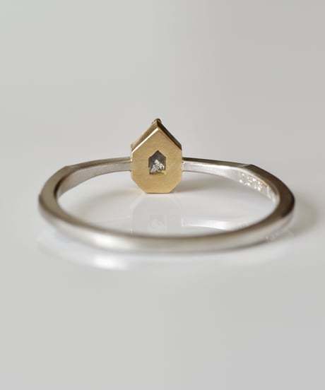 One of a kind / Diamond Ring ＜PT950,K18YG＞ - R 373C