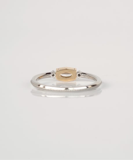 【 D / VS2 】One of kind / Natural Diamond Ring ＜Pt/K18YG＞ - R303PTYG
