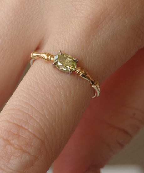 One of kind / Natural Diamond Ring ＜K18YG/Pt＞ - R592YGPT