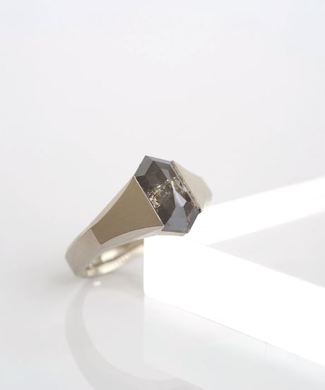 One of kind / Black Diamond ring ＜Pt＞ - R3152PT