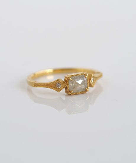 One of kind / Natural Diamond ring ＜K18YG＞ - R504YG