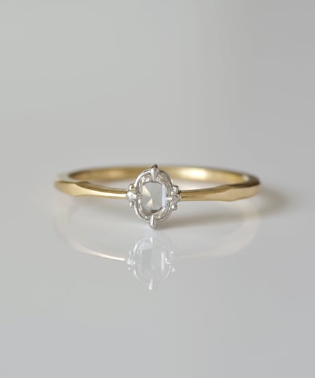 One of a kind / Rosecut diamond Ring ＜K18YG,PT950＞ - RR108C