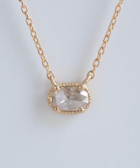One of a kind / Rosecut Diamond Necklace ＜K18YG＞ - NR152C