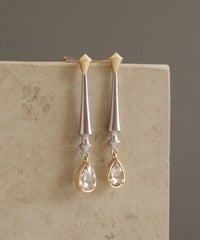 One of a kind / Rose cut diamond  earrings - ＜K18YG / Pt900＞SP398CPTYG