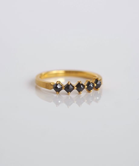 One of kind / Black Diamond ring ＜K18YG＞ - R587YG