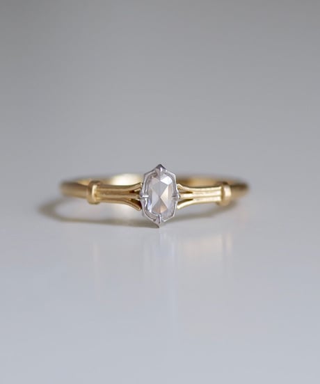 One of kind / Rosecut Diamond Ring ＜K18YG/PT950＞ -RR105C