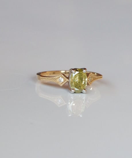 One of kind / Diamond Ring ＜K18YG,Pt900＞ -R984CYGPT