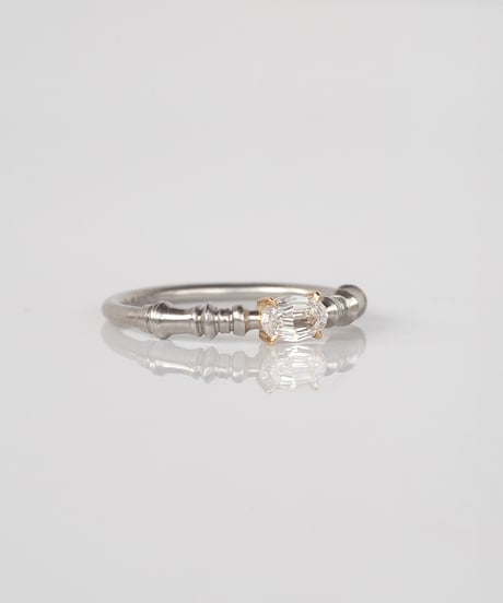 【 D / VS2 】One of kind / Natural Diamond Ring ＜Pt/K18YG＞ - R308PTYG