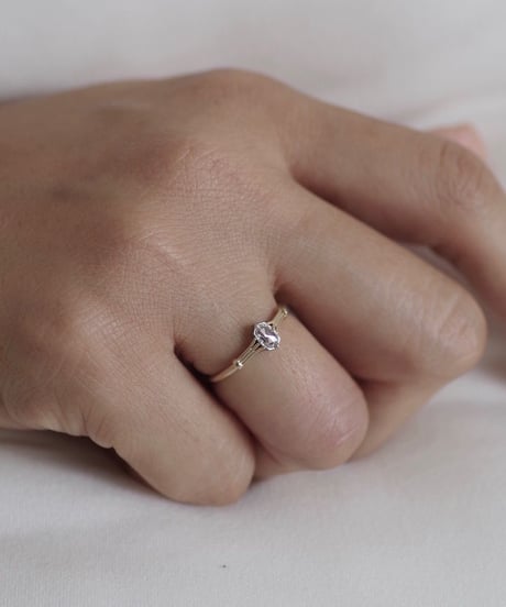 One of kind / Rosecut Diamond Ring ＜K18YG/PT950＞ -RR105C