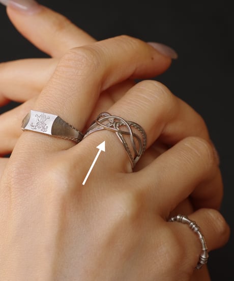 YARN cuff ring - Ⅰ ＜Pt900＞