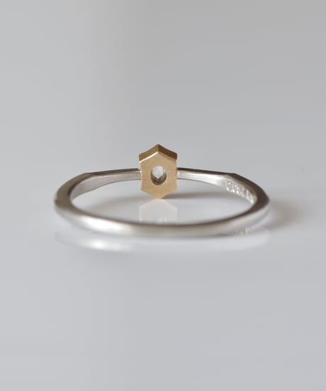 One of kind / Rosecut Diamond Ring ＜PT950/K18YG＞ -RR084C