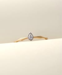 【 FANCY WHITE 】One of kind / Natural Diamond Ring ＜K18YG/Pt＞ - RW081YGPT