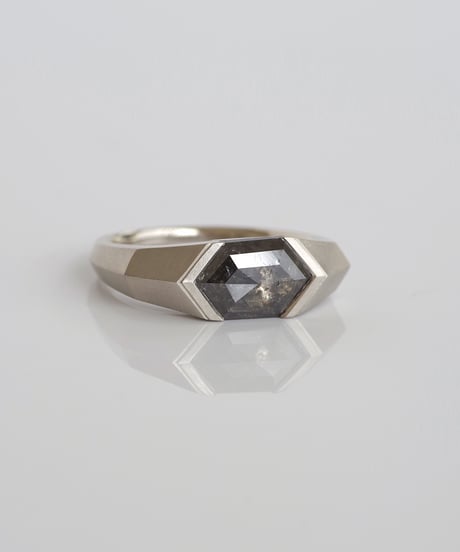 One of kind / Black Diamond ring ＜Pt＞ - R1828PT