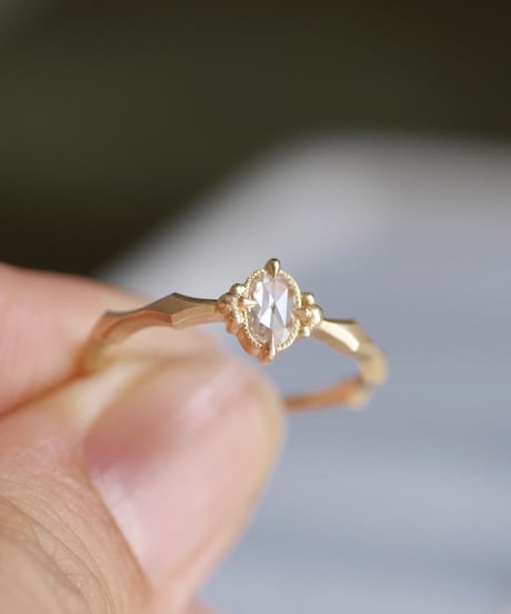 One of kind / Rosecut Diamond Ring ＜K18YG＞ -RR144C