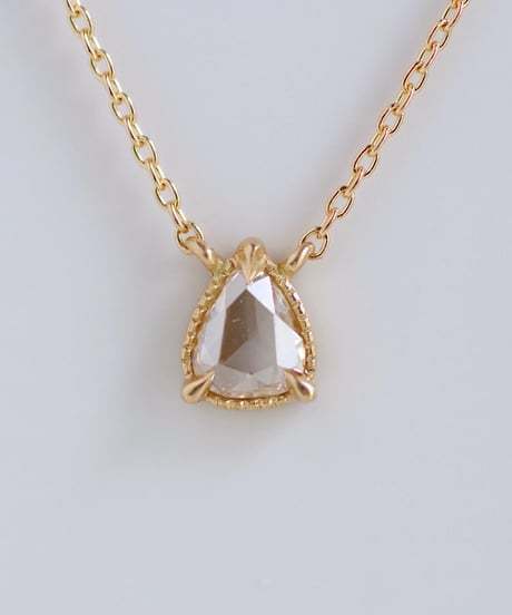One of a kind / Rosecut Diamond Necklace ＜K18YG＞ - NR168C