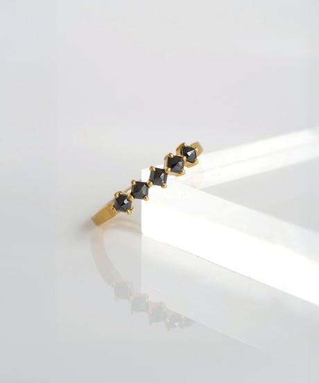 新品未使用　4ct ブラックダイヤモンド　2.00ct/2.00ct k18WG 2.443ct ブラックダイヤモンド ダイヤモンド リング・指輪 K18