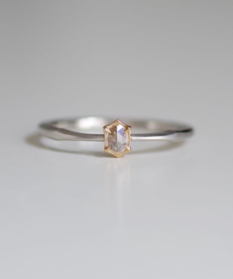 One of kind / Rosecut Diamond Ring ＜PT950/K18YG＞ -RR065C