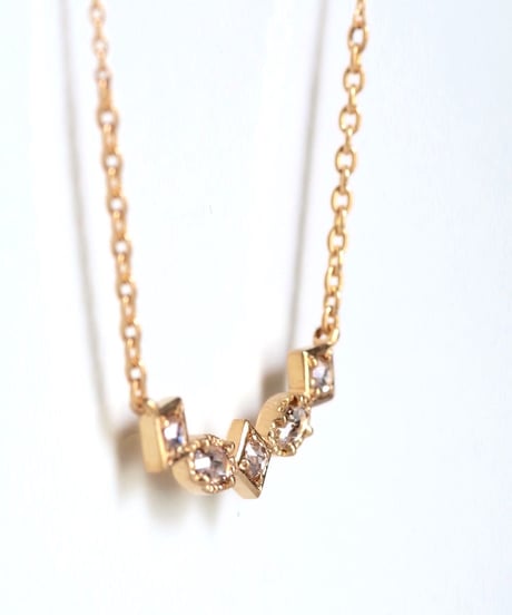 One of a kind / Rosecut Diamond Necklace ＜K18YG＞ - NR208C