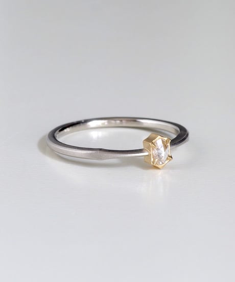 One of kind / Rosecut Diamond Ring ＜PT950/K18YG＞ -RR065C