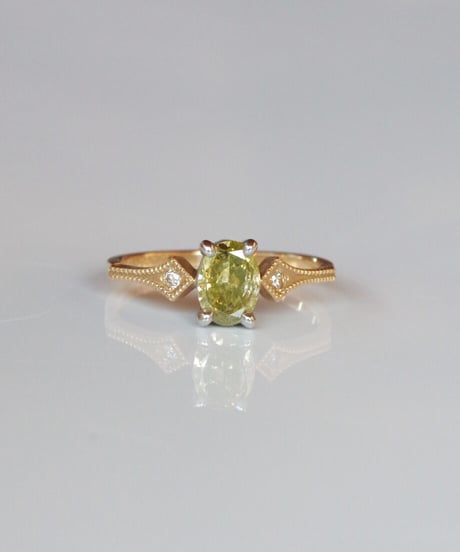 One of kind / Diamond Ring ＜K18YG,Pt900＞ -R984CYGPT