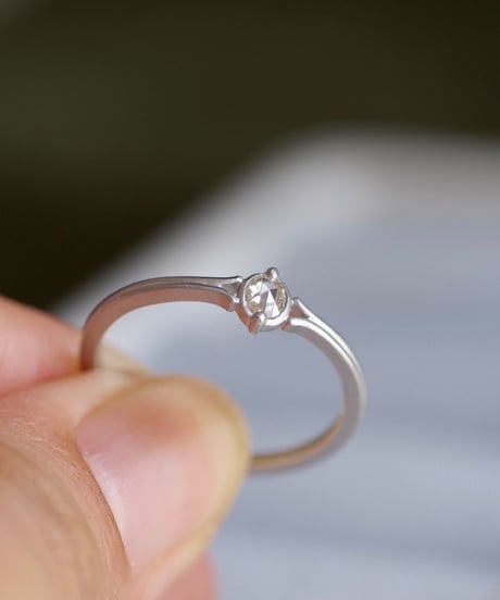 One of kind / Rosecut Diamond Ring ＜PT950＞ -RR090C