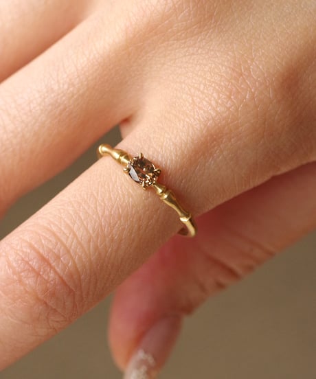 One of kind / Natural Diamond Ring ＜K18YG＞ -  R462YG