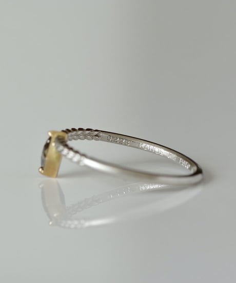 One of a kind / Diamond Ring ＜PT950, K18YG＞ - R228C