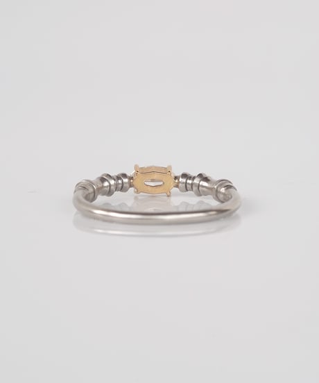 【 D / VS2 】One of kind / Natural Diamond Ring ＜Pt/K18YG＞ - R308PTYG