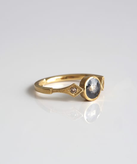 One of kind / Natural Diamond Ring ＜K18YG＞ -  R575YG