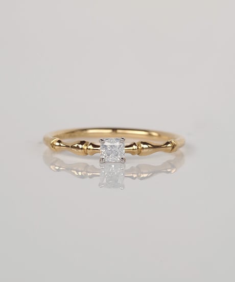 【 FANCY WHITE 】One of kind / Natural Diamond Ring ＜K18YG/Pt＞ - RW211YGPT
