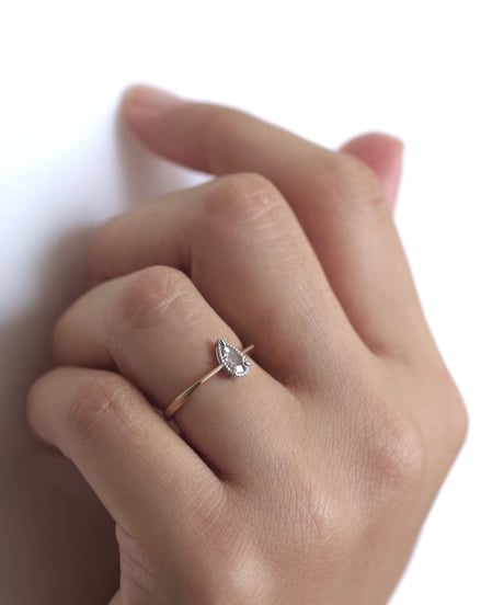 One of kind / Rosecut Diamond Ring ＜K18YG/PT950＞ -RR190C