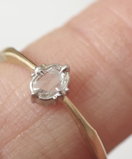 One of a kind / Rosecut diamond Ring ＜K18YG,PT950＞ - RR108C