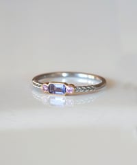 One of kind / Tanzanite・Sapphire Ring ＜Pt/K18YG＞ - RT/SPTYG