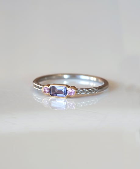 One of kind / Tanzanite・Sapphire Ring ＜Pt/K18YG＞ - RT/SPTYG