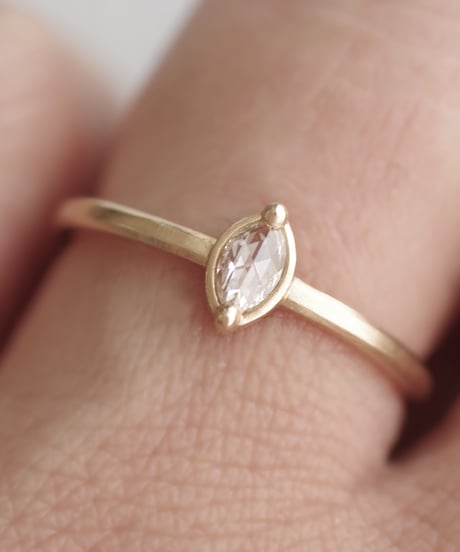 One of a kind / Rosecut diamond Ring ＜K18YG＞ - RR145C
