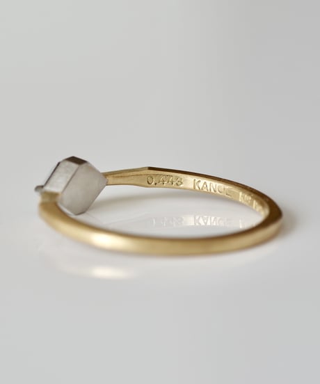 One of a kind / Diamond Ring ＜K18YG,PT950＞ - R 443C