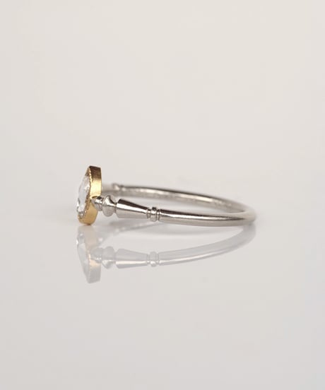 One of kind / Natural Diamond Ring ＜Pt/K18YG＞ - 243PTYG