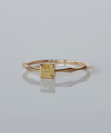 One of kind / Natural Diamond Ring ＜K18YG＞ - R312CYG